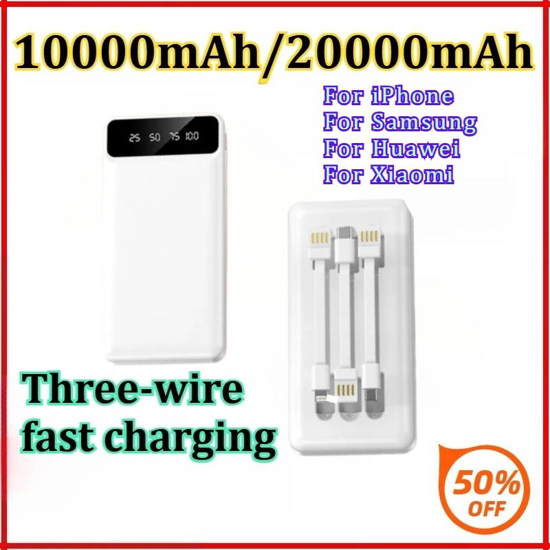 

10000mAh/20000mAh Power Bank Portable Charging Powerbank Mobile Phone External Battery Charger for iPhone/Samsung/Huawei/Xiaomi