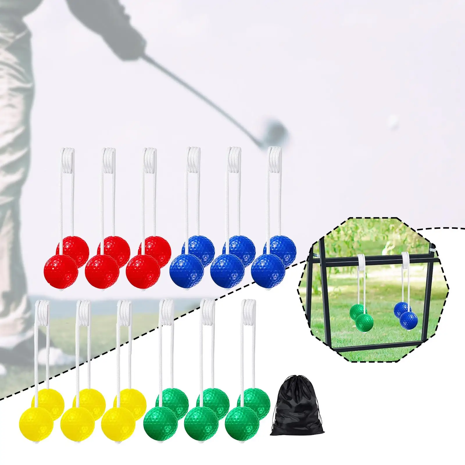 12 Pieces Ladder Balls Golf Tossing Balls Golf Swinging with Storage Bag Bolas 12 Pieces Ladder Balls Golf Tossing Balls Golf Swinging with Storage Bag Bolas