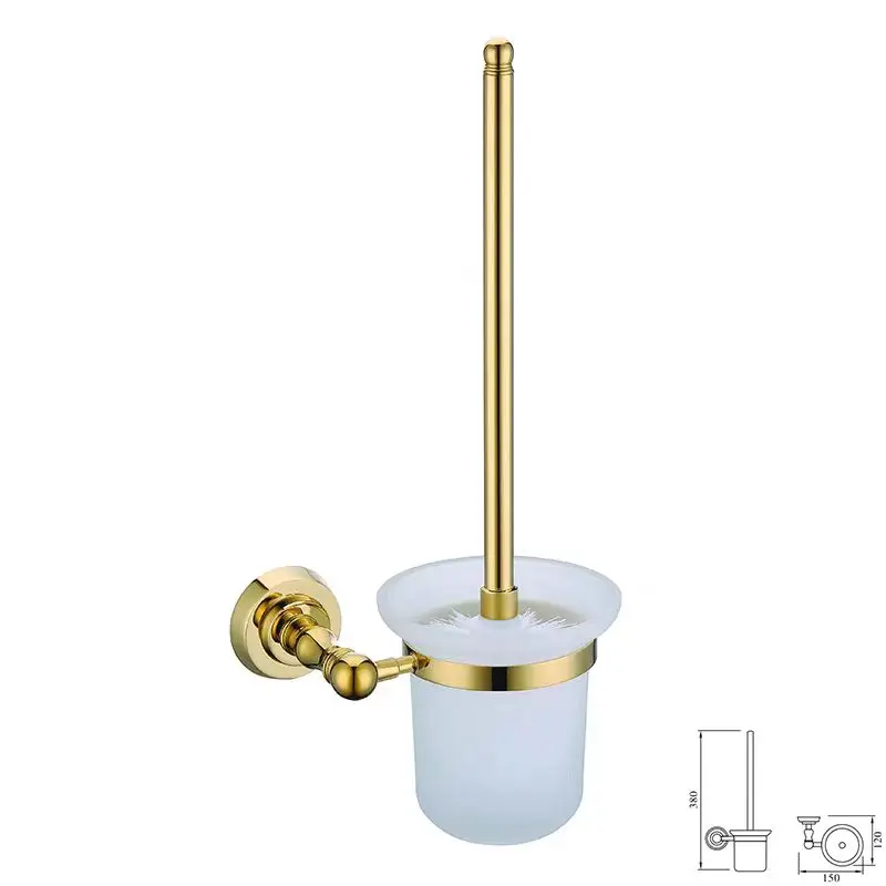 Premium Solid Copper Gold finish Toilet paper holder Towel Rack Coat hook Toothbrush cup holder soap dish towel bar Toilet brush