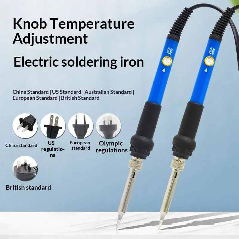 (Ce14)60W Adjustable Temperature Soldering Iron Fast Heat US EU Plug 110V 220V For PCB Repair DIY Welding