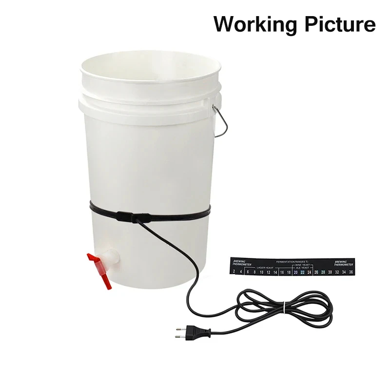 Beer Brewing Fermentation Heating Belt With Digital Adhesive Stick Thermometer For Plastic Fermenter Bucket 220V/110V EU/US Plug