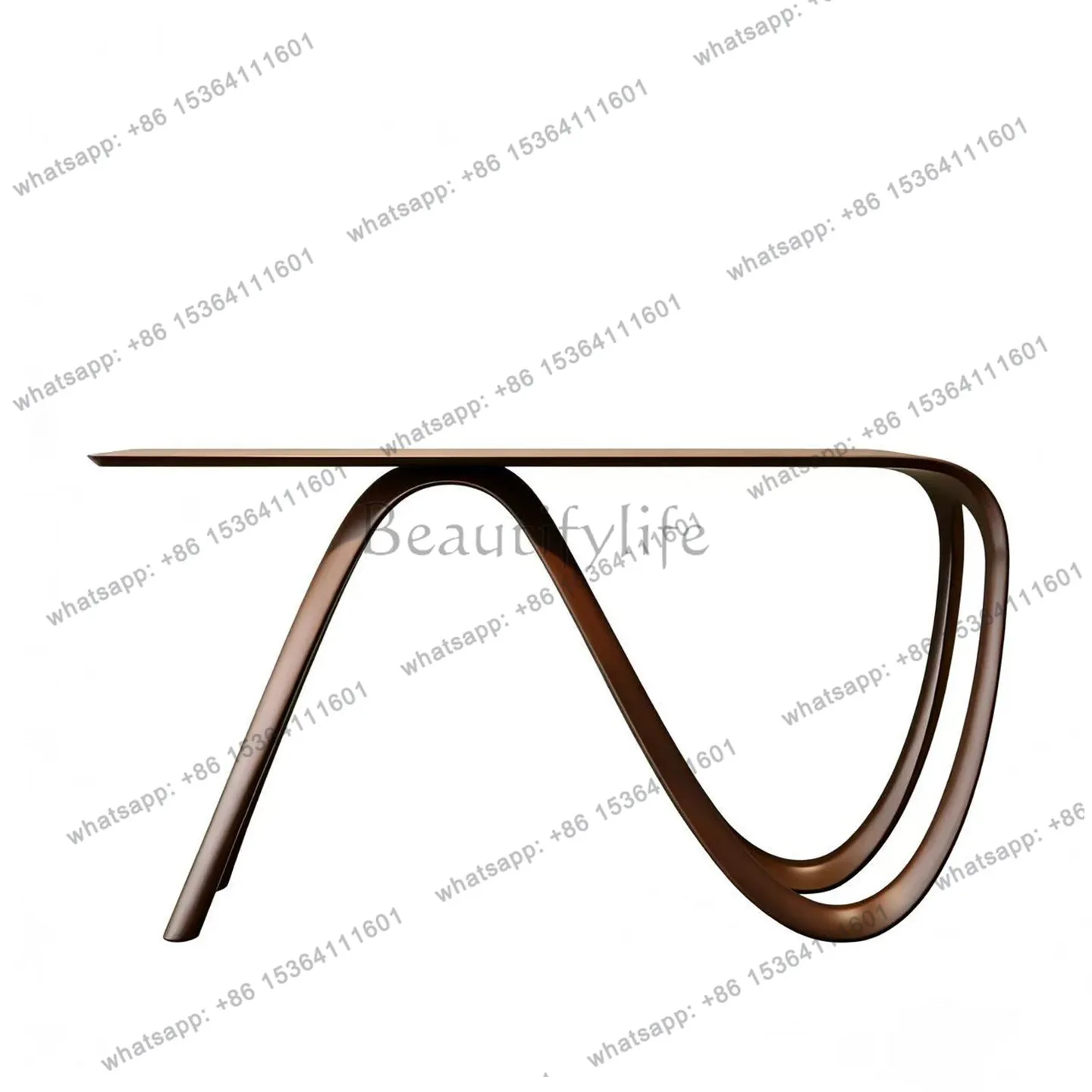 

New Chinese-style North American black walnut porch, special-shaped strip case, minimalist end-view platform