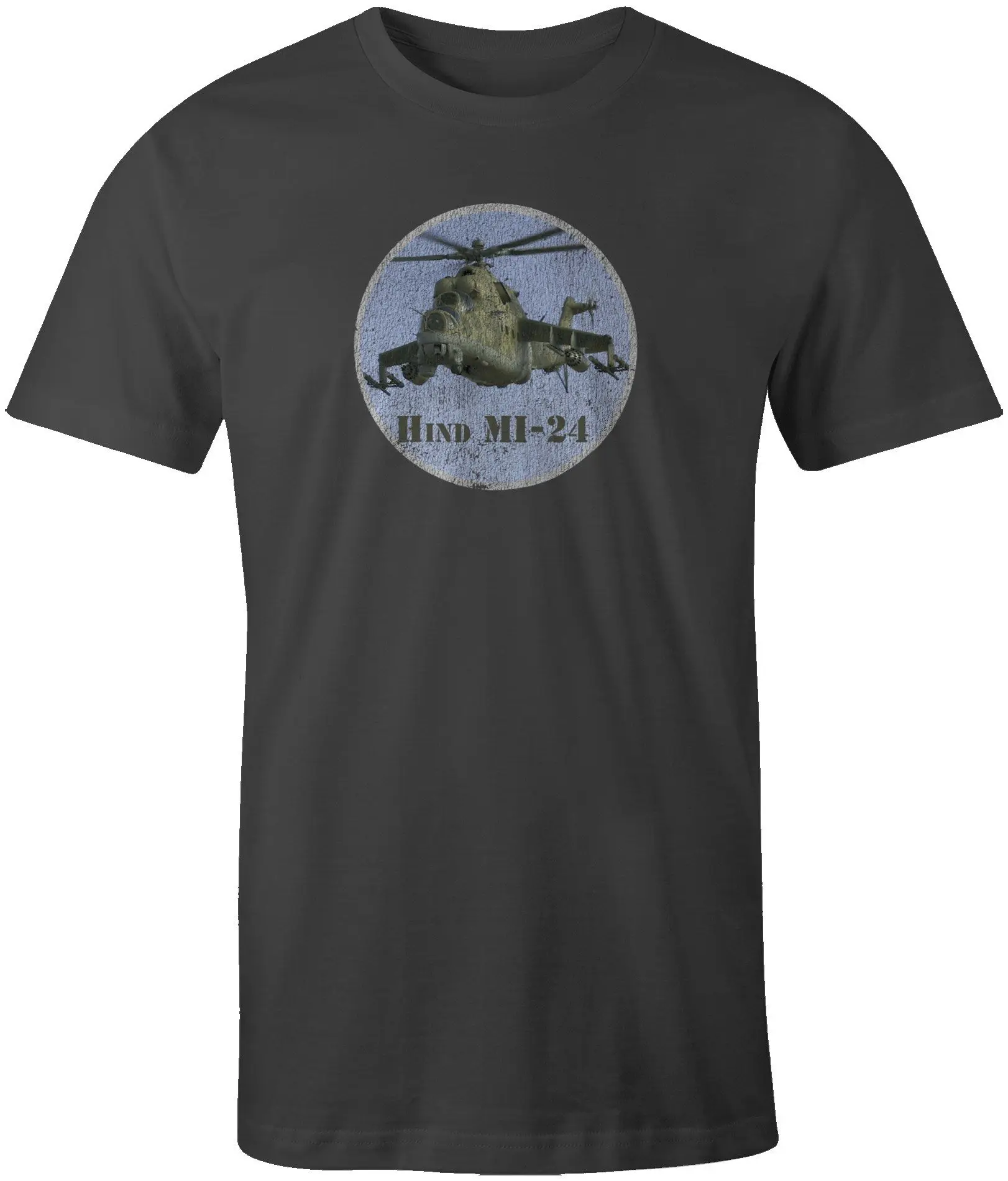 Soviet Russia Military Mi-24 Hind Attack Helicopter Army War T-Shirt. Premium Cotton Short Sleeve O-Neck Mens T Shirt New S-3XL