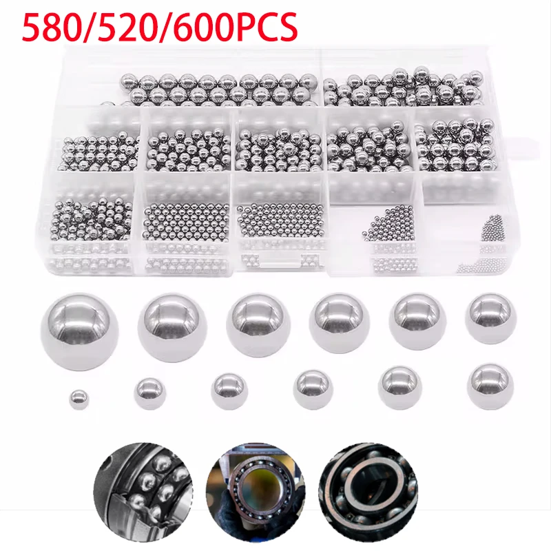 304 Stainless Steel Precision Chrome Steel Bearing Ball Assortment Kit Solid Ball Dia 1-10mm High Precision Smooth Ball