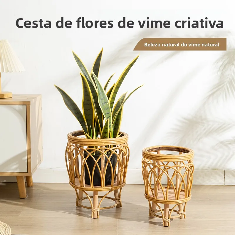 nordic-style-wicker-plant-stand-floor-standing-flower-pot-plastic-wicker-woven-basket-green-plant-saucer-home-living-room-bal