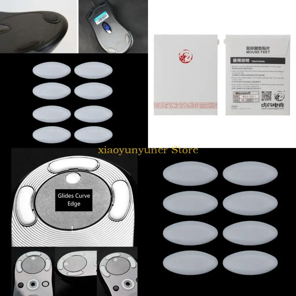 

P9JB 2 Sets/pack Gaming Mouse Feet Mouse Skate For Micro soft IE3.0 IO1.1 Mouse