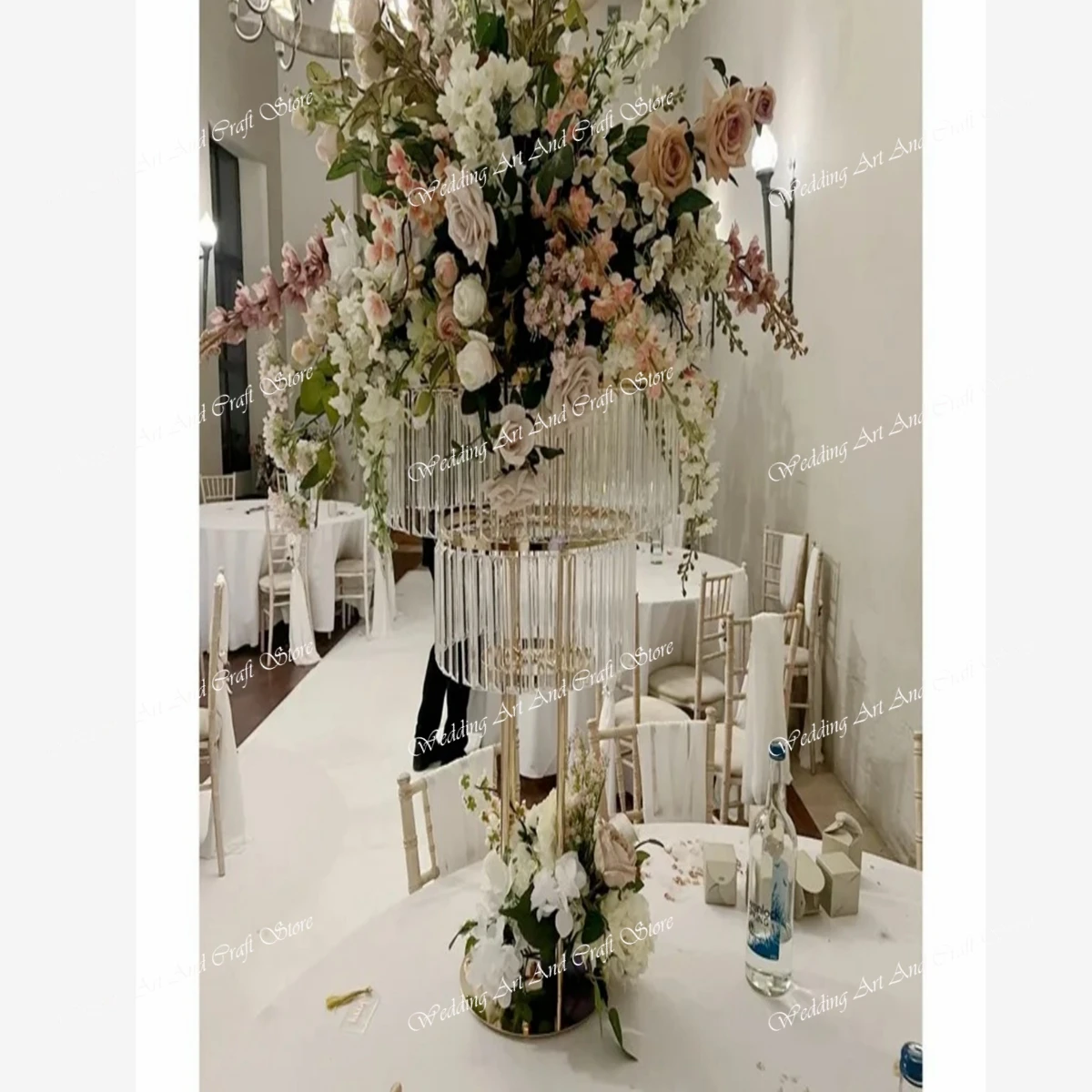 

10pcs)white/black/sliver /gold 3 layers Flower Stand for Wedding Table Vase Wedding Centerpieces Decorations