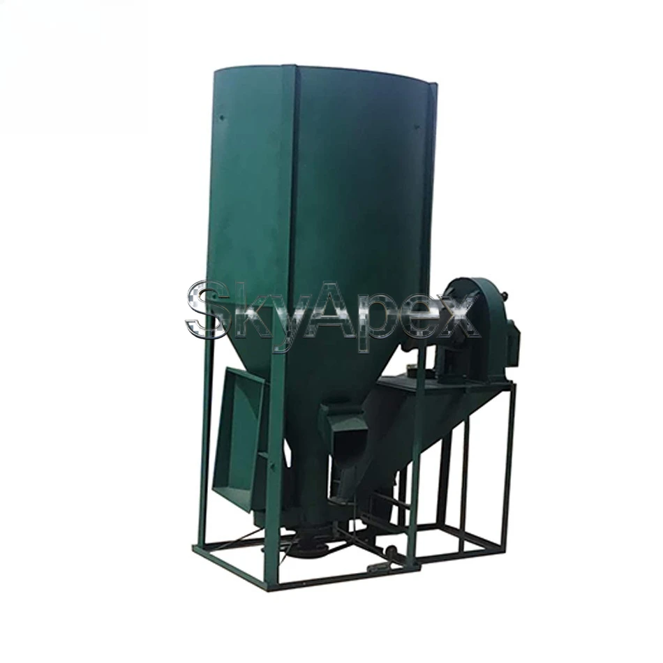 Vertical Integrated Self-priming Feed Grinding and Mixing Machine Livestock Breeding Equipment for Farm Fodder Processing