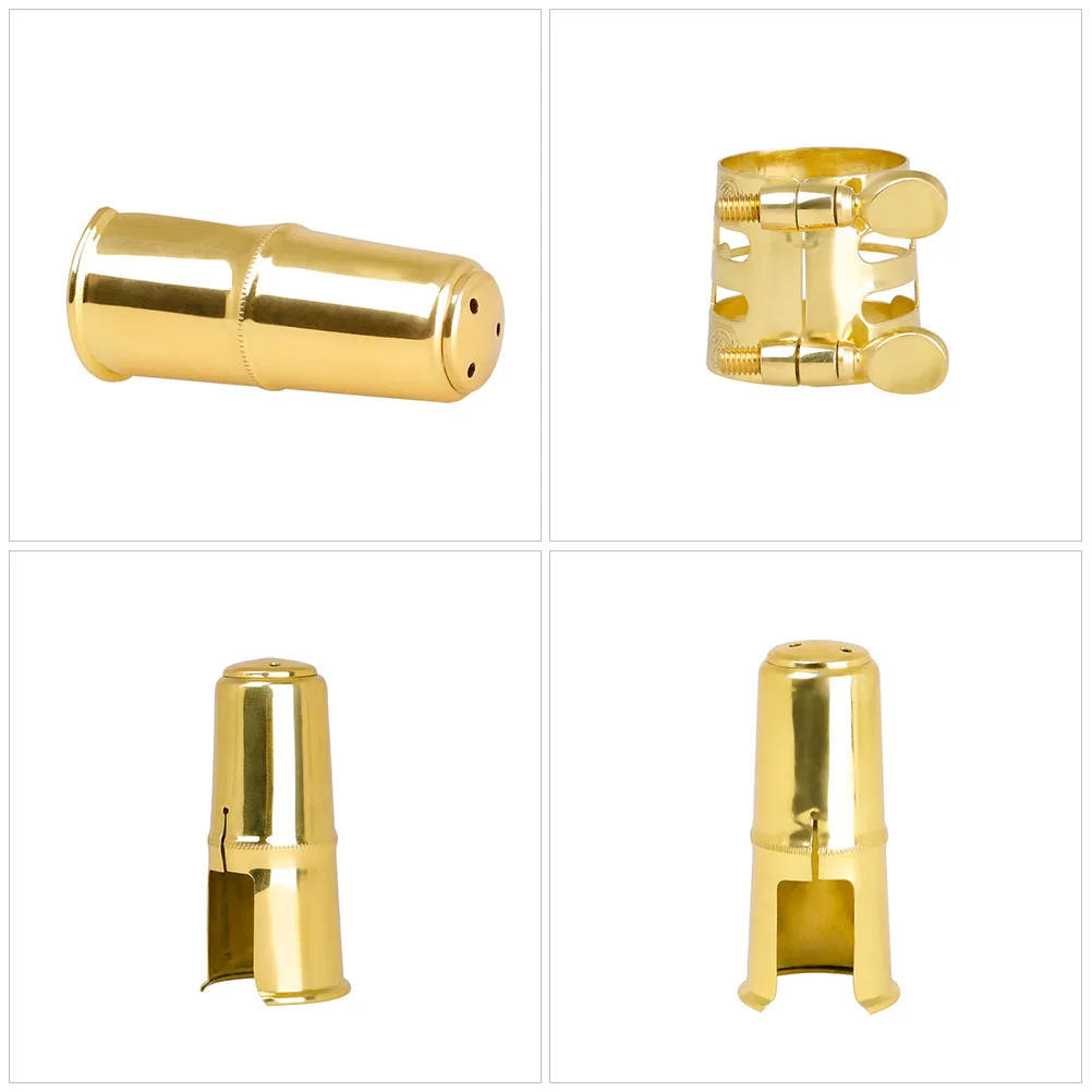 

1Set Tenor Saxophone Ligature Cap Premium Brass Double Screw Design Vertical Symmetrical Tightening for Easy Adjustment Alto