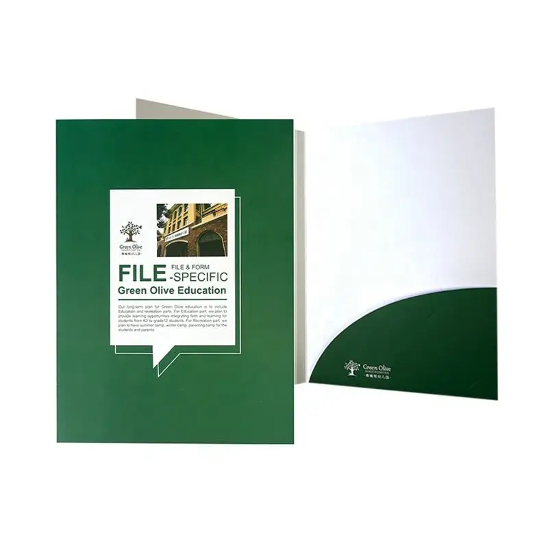 printing personalized design A4 Size pocket folder Paper Presentation Folder With Pockets