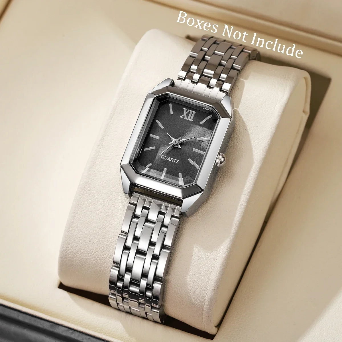 Casual Rectangle Dial Women's Quartz Wristwatch