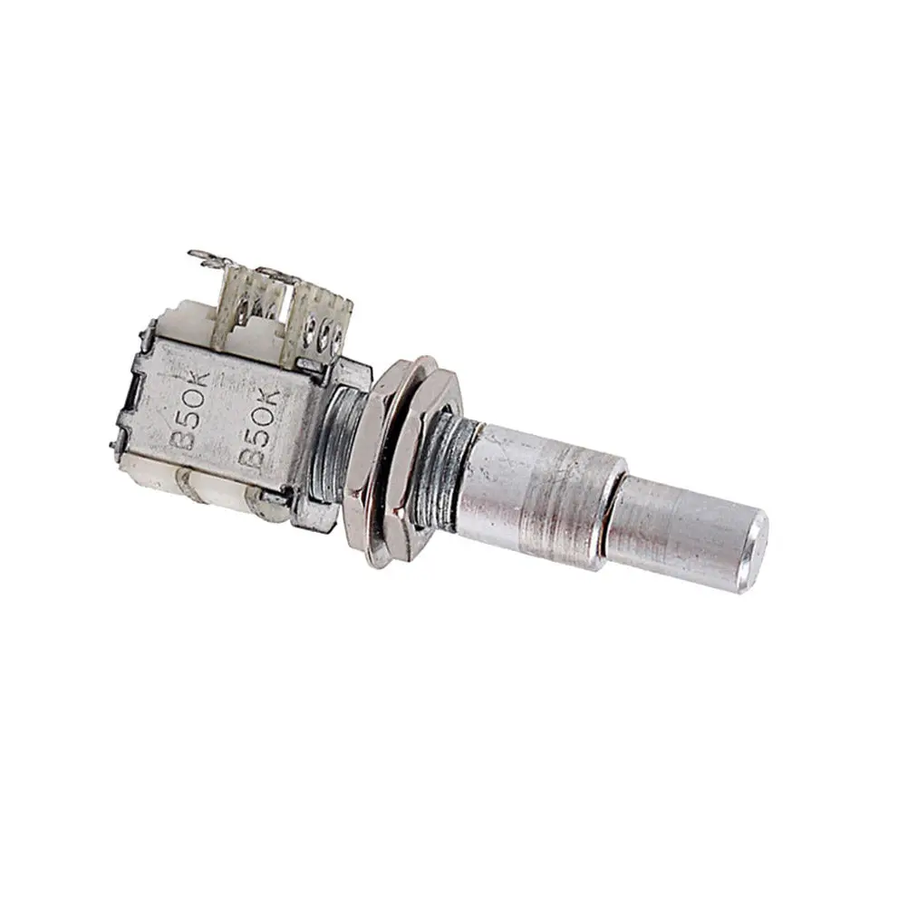 B50k Bass Potentiometer Stacked Concentric Center Detent Professional Guitar Audio Tone Volume Replacement Upgrade