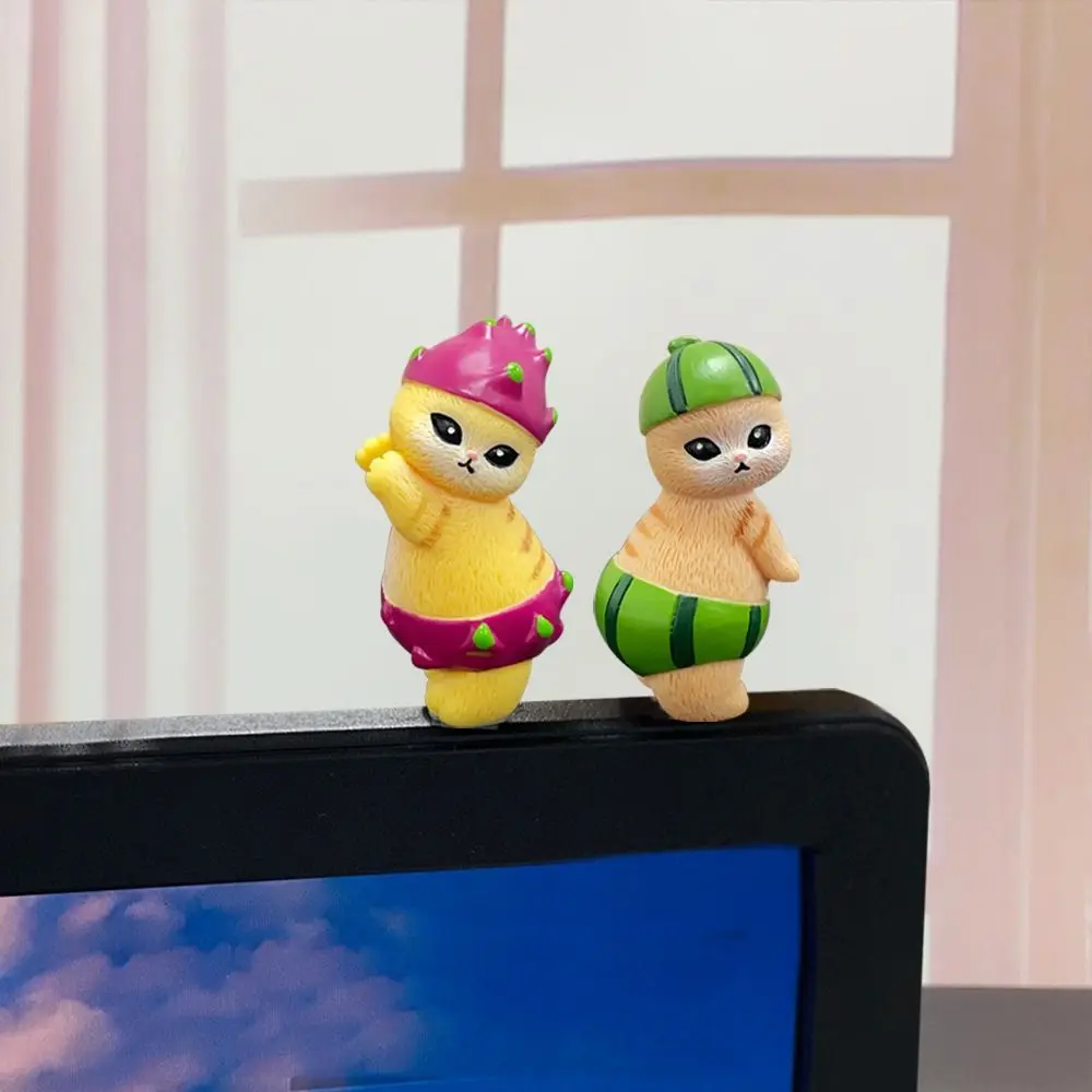 

Fruit Dance Cat Cartoon Cat Number Plate Creative Ornament Car Dashboard Ornament High Quality Plush Doll