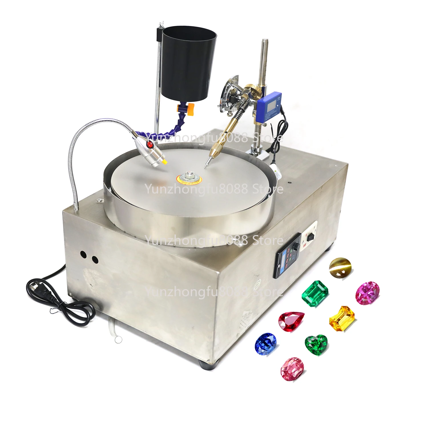 Gem polisher 12 inch 300mm Gem polisher with lamp water pump Gem polisher