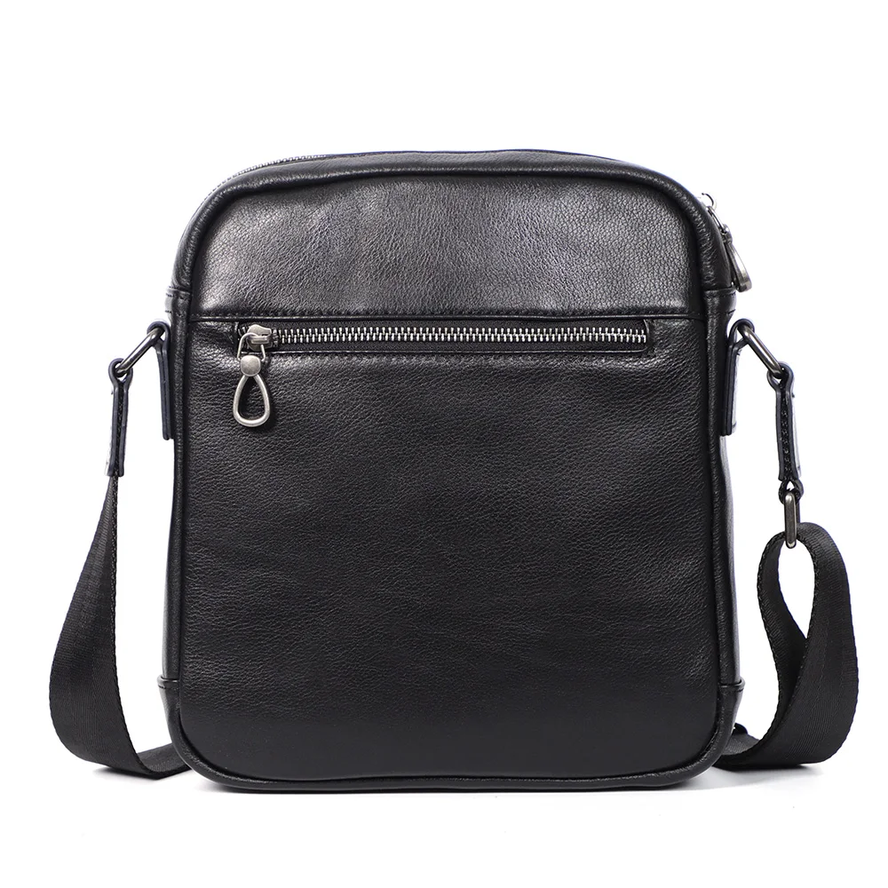 Men\'s Small Shoulder Bags Men\'s Bag Genuine Leather Black Crossbody Bags For Men Small Flap Male Messenger Bag Men Leather