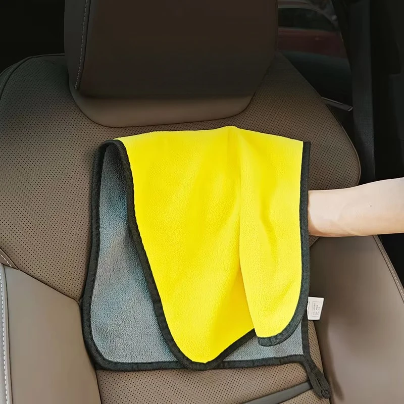 1/2pcs Car Wash Microfiber Towel Car Cleaning Drying Cloth Hemming Car Care Cloth Detailing Car Wash Towel