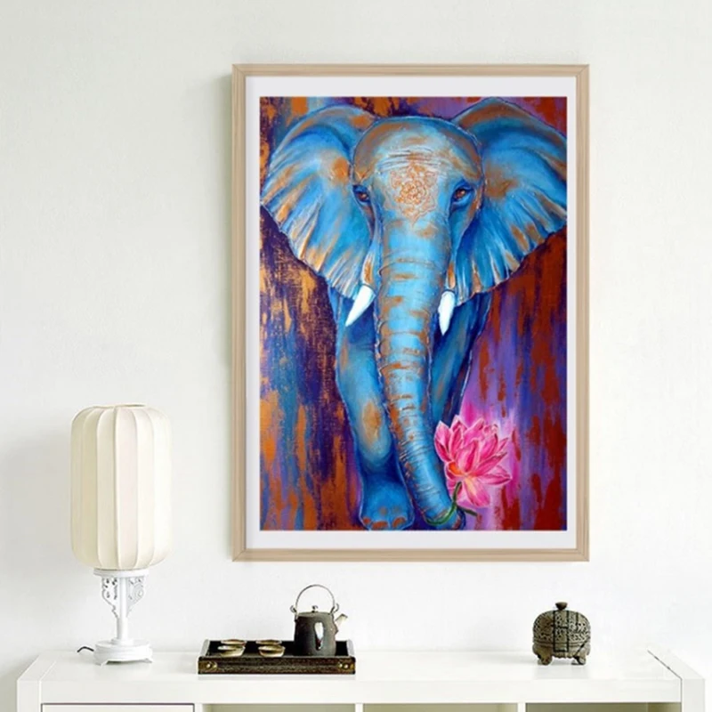 Hot DIY Diamond schilderij volledige Diamond Elephant Dot Diamond Cross Stitch decoratieve schilderkunst woondecoratie cadeau