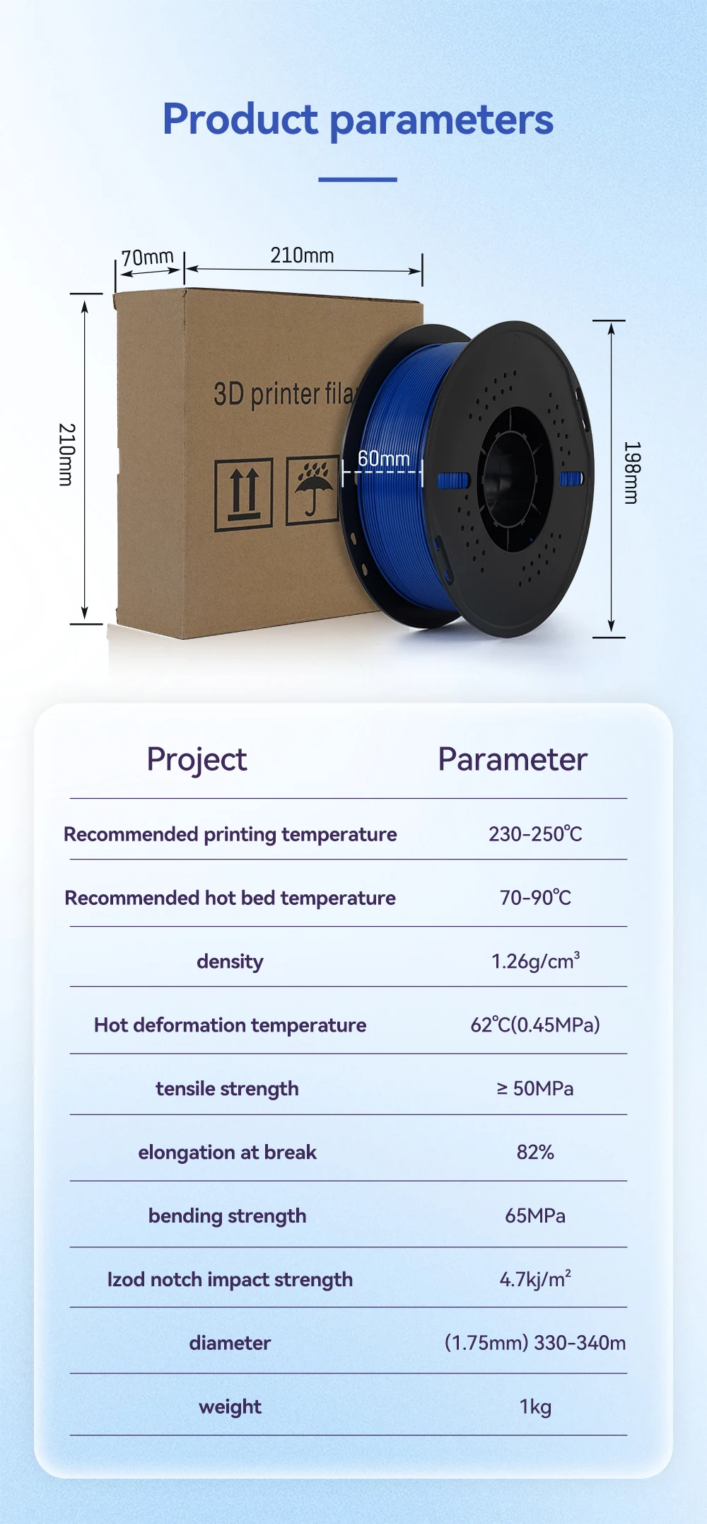 KEEPANG 5 kg PETG 3D-Drucker-Filament, 1,75 mm, hohe Zähigkeit, ordentlich gewickelt, 3D-Druckmaterial, DIY-Bastelwerkzeuge für 3D-Drucker – Detail 12