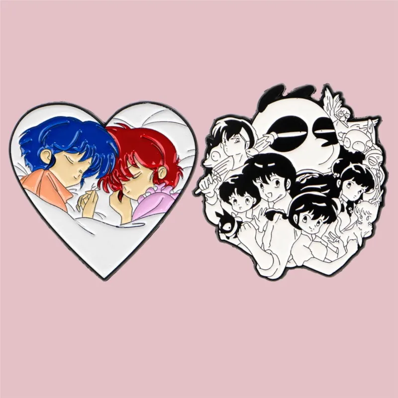 Cute Q Version Cartoon Girl Black Pig Panda Enamel Pins Anime Figure Lapel Brooch Backpack Hat Clothes Daily Outfit Decor Badges - view 4