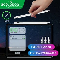 GOOJODOQ GO30 2024 Bluetooth-стилус для Apple Pencil 2 1, карандаш для iPad Pen Pro 11 2018-2024 12,9 Air 4 Air 5 Air 6