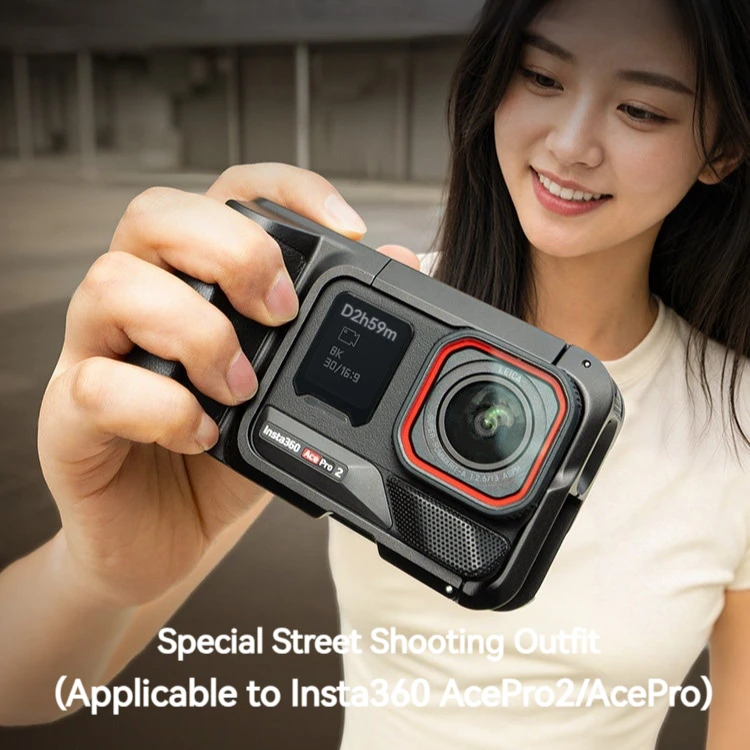 SmallRig For Insta360 Ace Pro 2 Ace Pro Metal Camera Cage Grip Handle Action Camera Protective Expansion Frame Outdoor Shooting