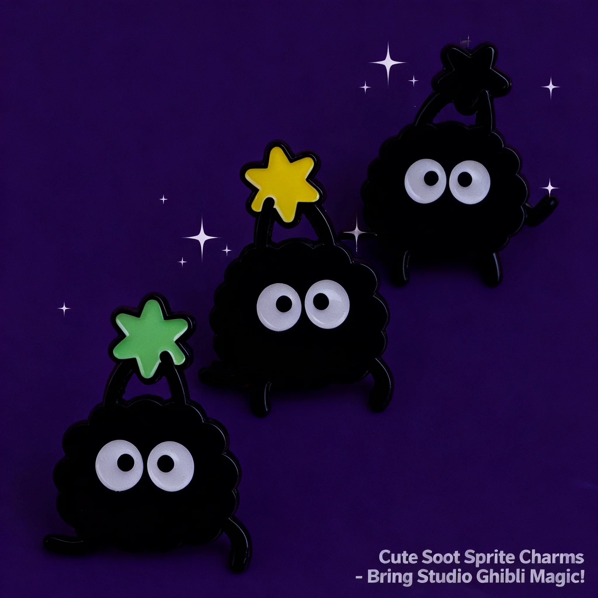 

Black coal ball spirit brooch pin alloy clothing backpack accessory hot selling cross border