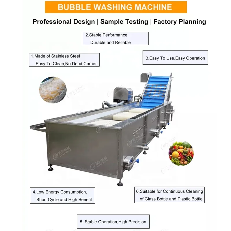 Leadworld Vegetable and Fruit Cleaning Machine Potatoes Washing Machine