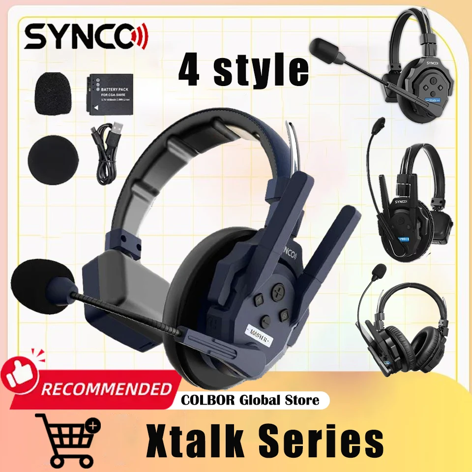 

SYNCO Xtalk/Xpro/Xmax/Master 2.4GHz Wireless Move Control Single-Ear Headset Remote Wireless Intercom System for Filmmaking