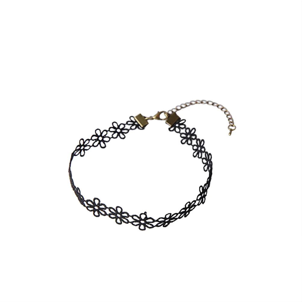 الكورية الرجعية الدانتيل طوق شريط حول ياقة الملابس المختنق سلسلة الترقوة النساء عيد الميلاد عيد الحب مجوهرات بسيطة أنيقة #4