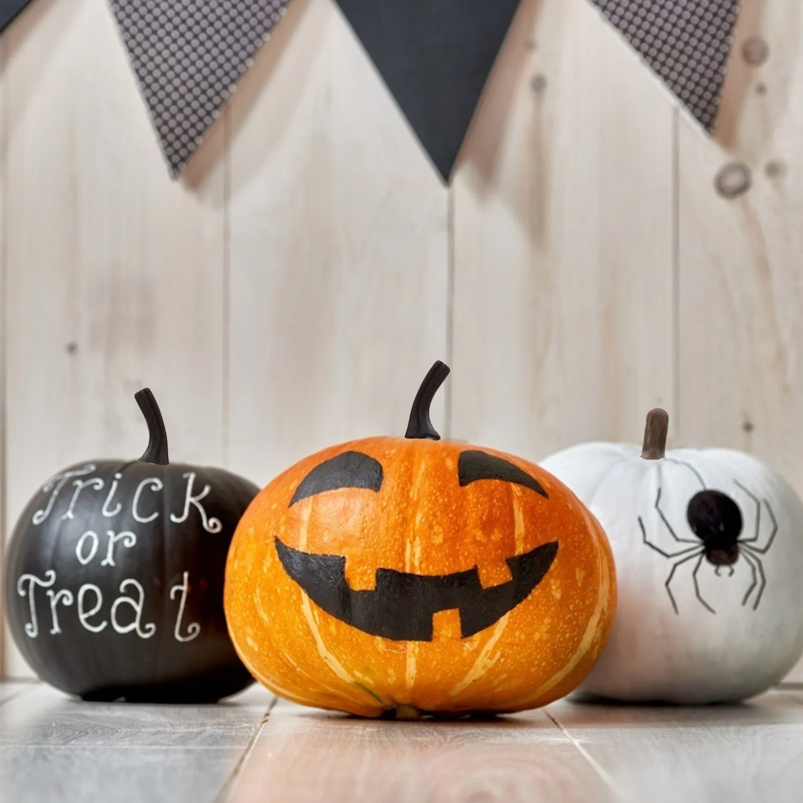 

100 Pcs Party Pumpkin Decoration Accessories Halloween Decorations Indoor Plastic Handle