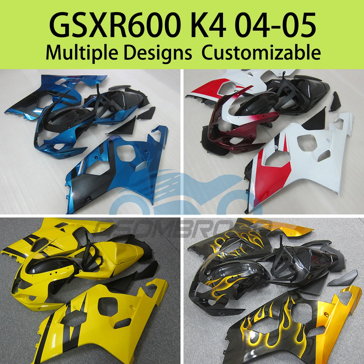 GSXR600 GSXR750 04 05 Rebuild Motorcycle Fairings for SUZUKI GSXR 600 750 K4 2004 2005 Accessories Customized Fairings Kit