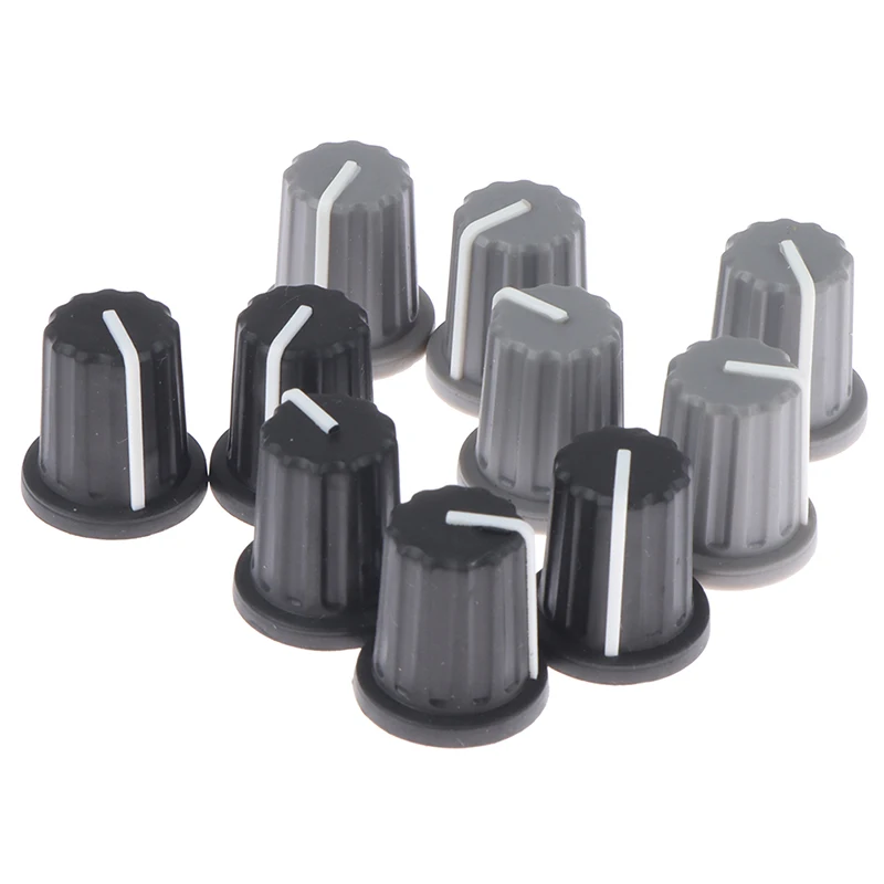 5 Pieces Soft Rubber Half Shaft Knob Diameter 16mm Height 18mm Potentiometer Encoder Knob 270 Degree D-shaped Inner Hole 6mm