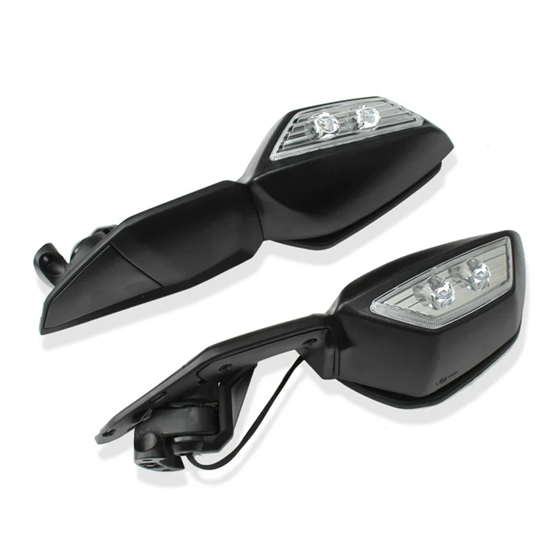 

A11M-Rear View Mirrors For Kawasaki H2 NINJA 400 ZX4R ZX10R ZX 10R 2016-2020 Motorcycle LED Turn Signal Light Mirrors