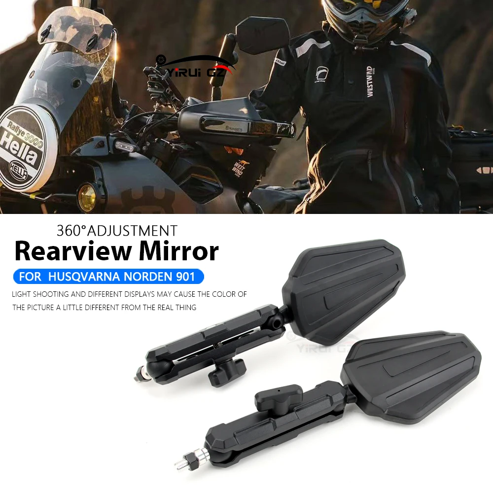 

For Husqvarna Norden 901 NORDEN 901 Motorcycle NEW Rearview Mirror Adventure ADV Foldable Mirrors Ball Stud with bolts norden901