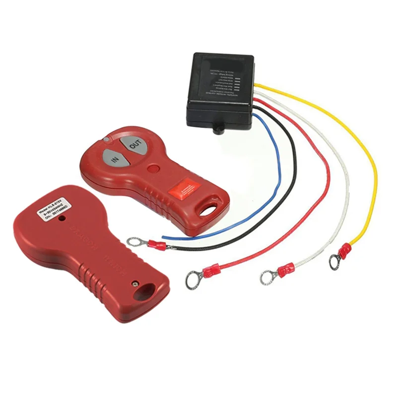 

Electric Winch Control Kit 12V 24V Wireless Winch Remote Control Set Winch Remote Receiver For Jeep Off-Road ATV Truck
