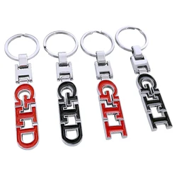 GTI GTD Logo Car Keychain Key Chain Auto Badge Key Ring Accessories For Volkswagen Rline R Polo Passat Magotan Tiguan Jetta CC