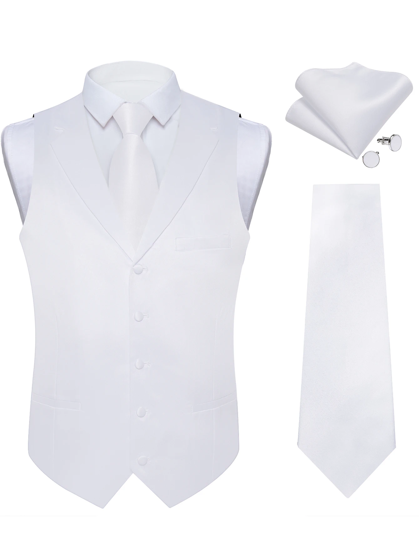 Solid Plain Collared Vest Acce - Mens Formal Look 评论和价格