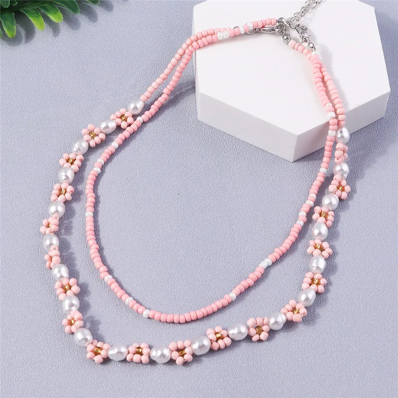 Böhmen Handgemachte Bunte Rocailles Halskette Halsband Einfache Frauen Mode Perle Blume Halsketten Kragen Süße Schmuck Geschenke – Detail 8