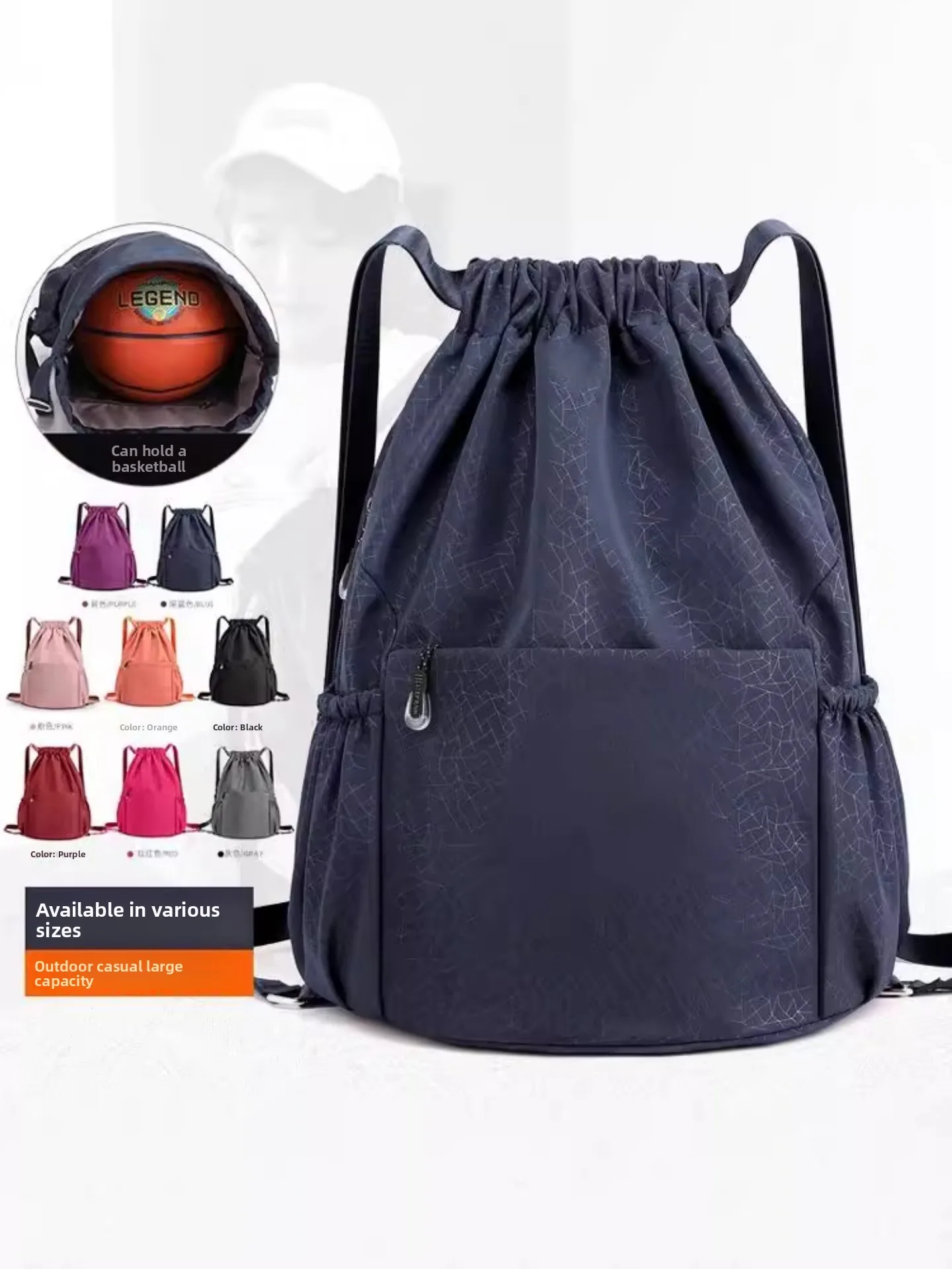 large-capacity-drawstring-fitness-backpack-waterproof-travel-durable-nylon-unisex-shoulder-bag-with-mesh-pocket-for-men-and-w