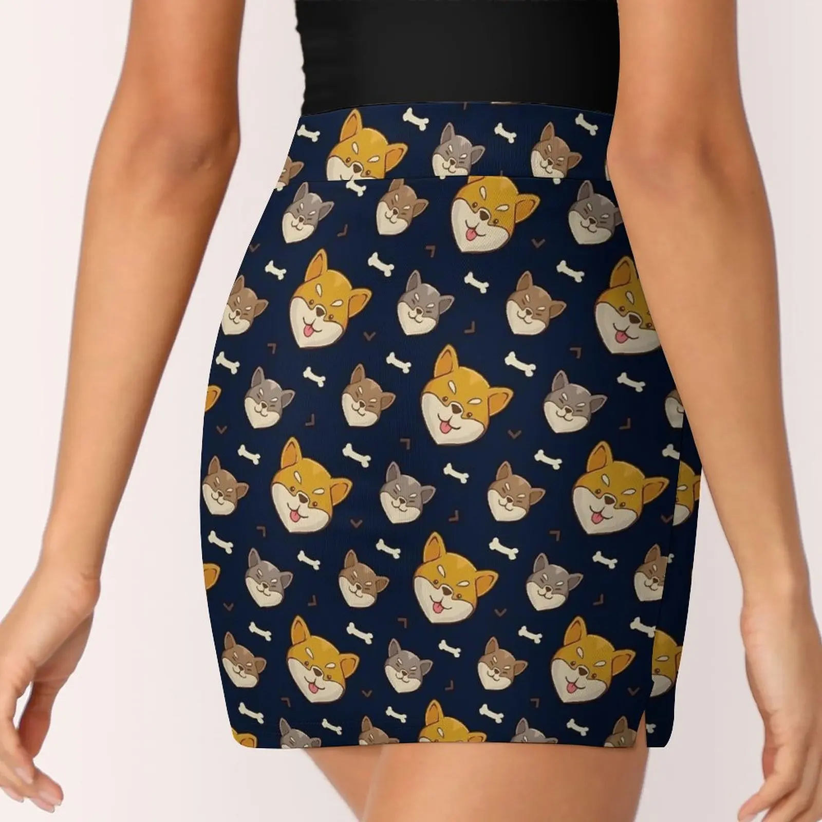 Falda Kawaii Shiba Inu, faldas informales estéticas con bonito perro, minifalda Kawaii para mujer, falda de diseño, ropa de regalo