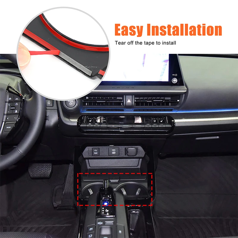 

1piece set ABS carbon fiber For Toyota Prius 60 Series 2023+ car front drain cup frame decorative sticker protection accessories