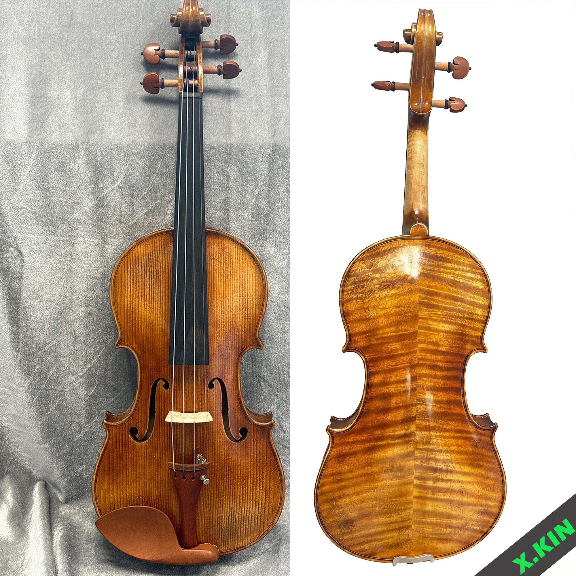 

Скрипка ручной работы 4/4, копия Stradivarius 1716, винтажная, из массива дерева, профессиональная, с элементами из древесины жужубы