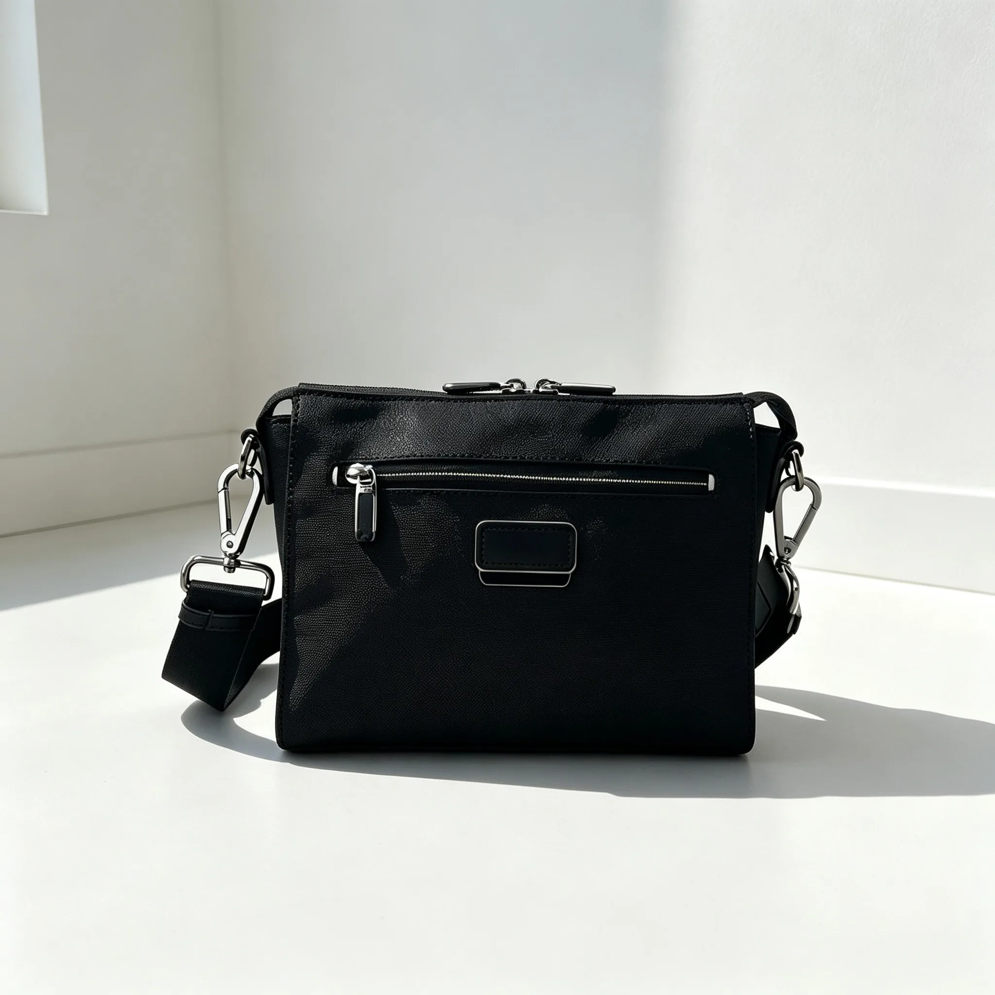 Men’s Multi-use Crossbody Shoulder Bag, Business Casual Handheld Wrist Strap Pouch for Daily Commuting view 2
