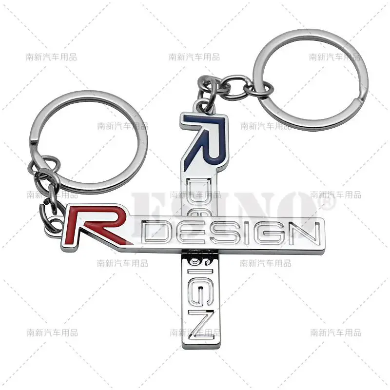 سيارة التصميم 3D معدن الزنك سبيكة معدنية R سلسلة مفاتيح ذات تصميم خلاب المفاتيح مفتاح الدائري لفولفو C30 XC40 XC60 XC90 V40 V60 V90 S60 S80 S90
