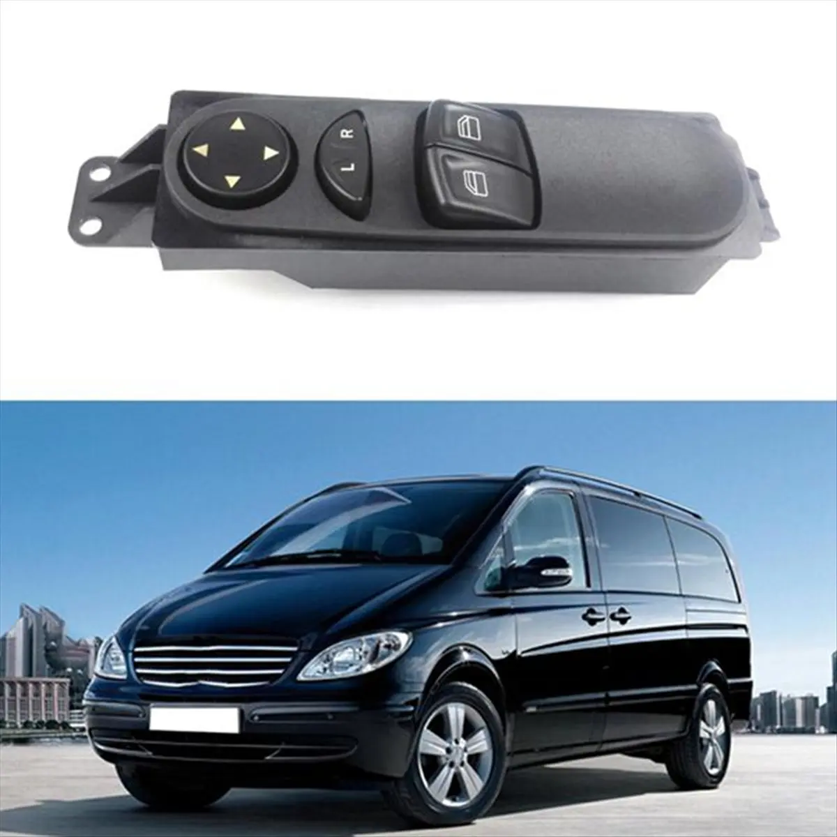

#29H Automotive Parts & Accessories,Front Left Window Control Window Lifter Switch Button for Benz LHD (Black)