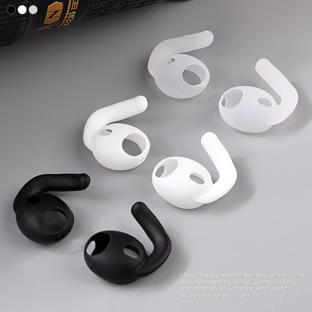 4Pcs Silicone Ear Tips for Apple Airpods Pro 3 True Wireless Earbuds Eartips Airpods Pro3 TWS Earhook Headphones Anti-drop Hooks