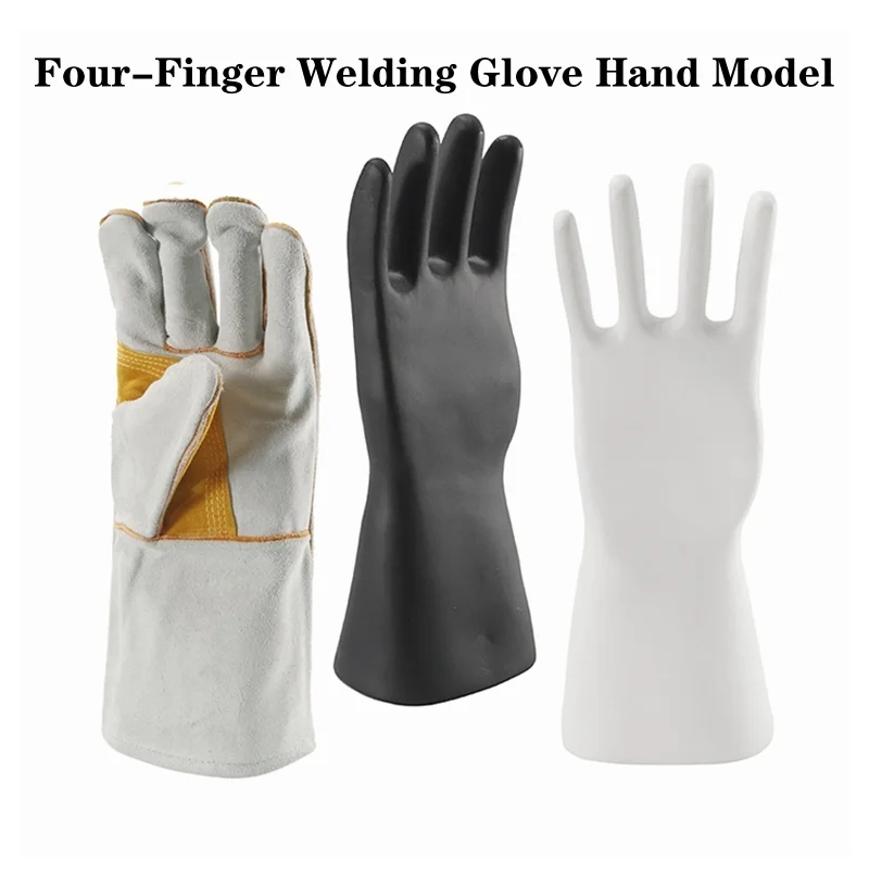 

A Plastic Four-Finger Glove Model Welding Resistant Workers' Gloves Thick Finger Hand Display Mold