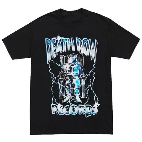 Death Row Records Vintage Hip Hop Graphic T-shirt Men Women Cotton Short Sleeve O-neck Casual Black Streetwear Tee Tops