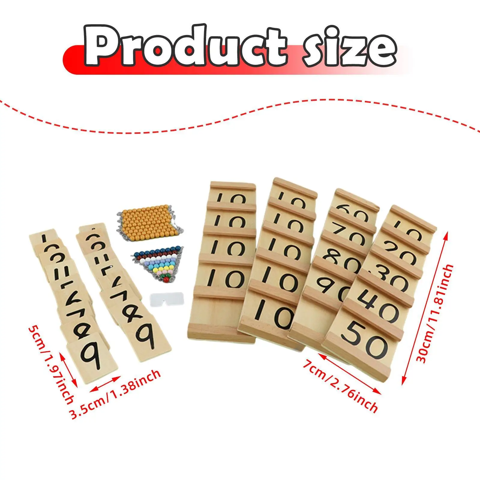 Rekenspeelgoed Materialen Educatief spel Speelgoed Creatief Vroegschoolse tellen Speelgoed Wiskunde Honderd bord met kralen voor kinderen van 3 ~ 8 jaar