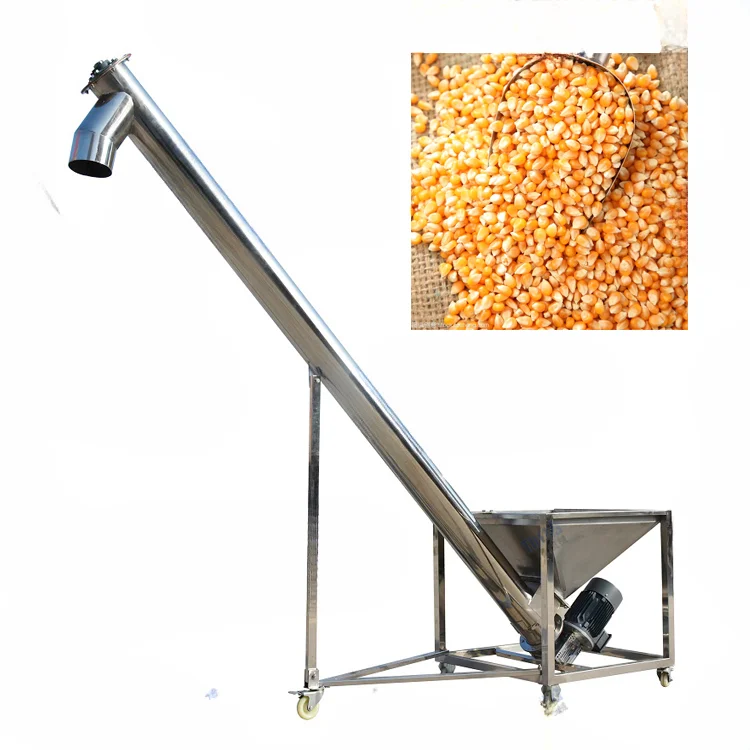 Factory Price for SS 304 Dry Powder Grain Auger Feeder Screw Conveyor with Silo